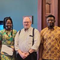 Pechakucha presenters with Associate Dean Mark Hoffman